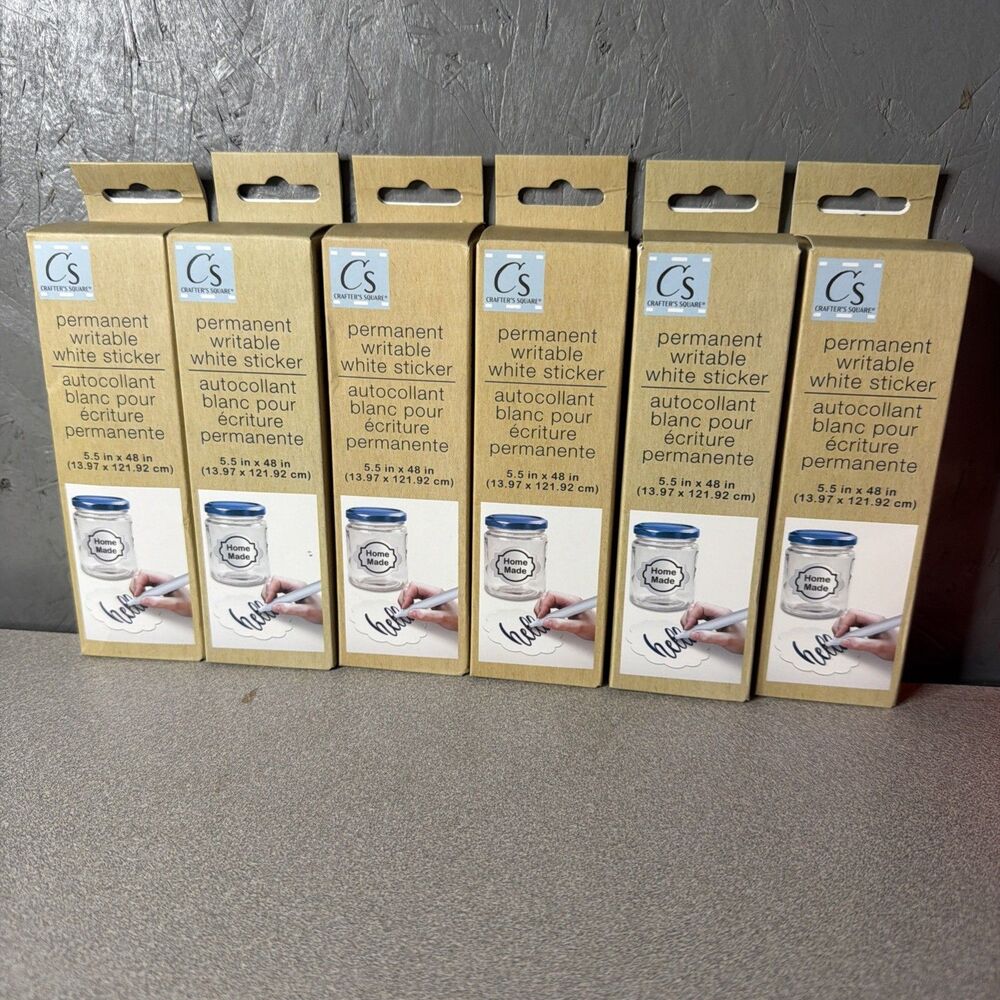 6 Permanent Writable White Sticker Roll, Create Your Own Peel & Stick Labels